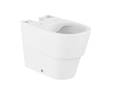 Vas wc Roca Tura Rimless back-to-wall, pentru rezervor asezat, 62.5x37.5cm, alb mat