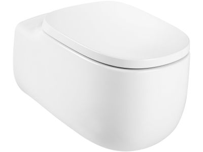 Vas wc suspendat Roca Beyond Rimless, 395x580mm, alb
