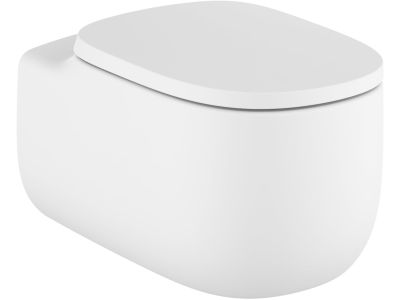 Vas wc suspendat Roca Beyond Rimless, 395x580mm, alb mat