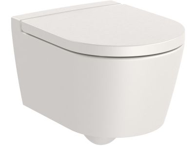 Vas wc suspendat Roca Inspira Round Compact Rimless 370x480cm, bej