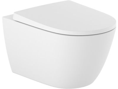 Vas WC suspendat Roca Ona Rimless 53x36cm, alb mat