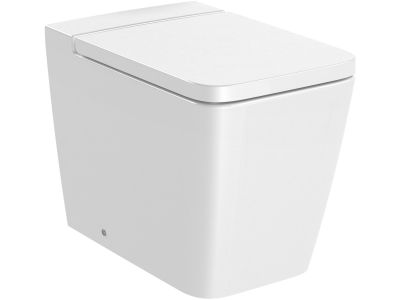 Vas wc Roca Inspira Square Rimless back-to-wall, 370x560cm, alb