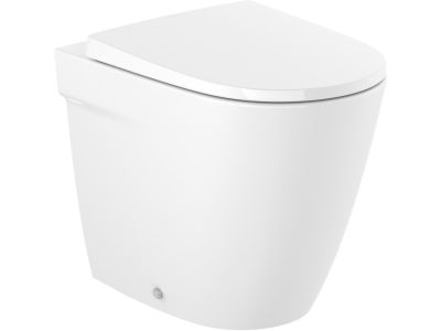Vas wc Roca Ona Compact Rimless, back-to-wall, alb