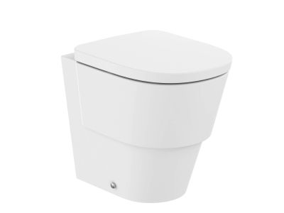 Vas wc Roca Tura Rimless back-to-wall, 50x36cm, alb mat