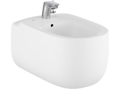 Bideu suspendat Roca Beyond 395x580mm, alb mat