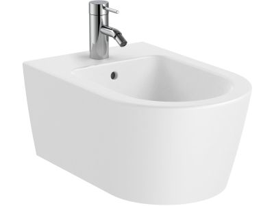 Bideu suspendat Roca Inspira Round 370x560cm, alb mat