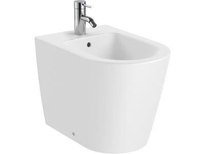 Bideu Roca Inspira Round back-to-wall, 370x560cm, alb mat