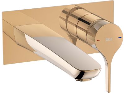 Baterie lavoar Roca Insignia de perete, necesita corp ingropat, rose gold
