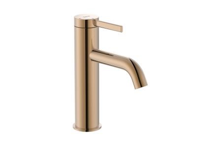 Baterie lavoar Roca Ona Cold Start, ventil click-clack, rose gold