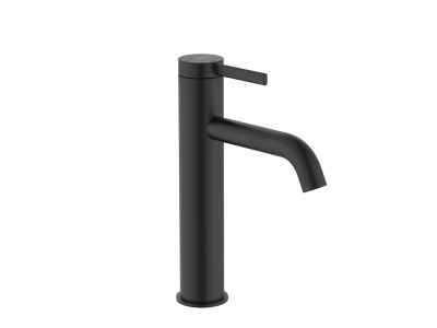 Baterie lavoar Roca Ona M Cold Start, ventil click-clack, negru mat