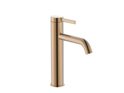 Baterie lavoar Roca Ona M Cold Start, ventil click-clack, rose gold