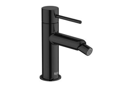 Baterie bideu Roca NU, fara ventil, maneta pin, Titanium Black