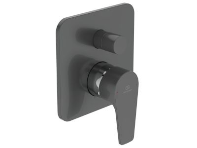 Baterie cada - dus Ideal Standard Cerafine D cu montaj incastrat, corp ingropat inclus, gri perlat