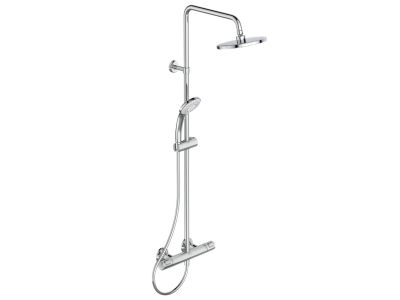 Coloana de dus Ideal Standard IdealRain cu baterie termostatata Ceratherm T25 si palarie Round 200mm