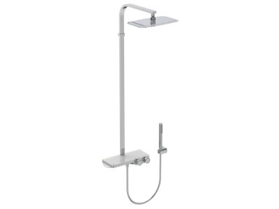 Coloana de dus Ideal Standard cu baterie termostatata Ceratherm S200 si palarie Square 300x200mm