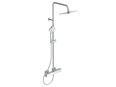 Coloana de dus Ideal Standard IdealRain cu baterie termostatata Ceratherm C100 si palarie Square 200mm