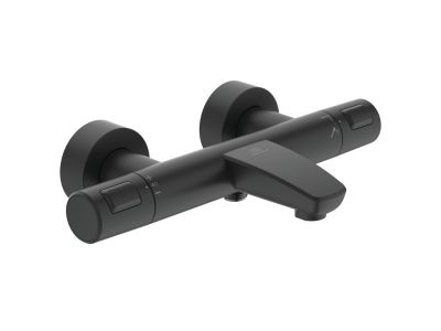 Baterie cada termostatata Ideal Standard Ceratherm T25, negru mat