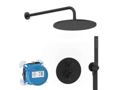 Sistem de dus incastrat Ideal Standard Ceratherm T100 negru mat