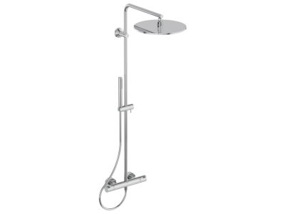 Coloana de dus Ideal Standard Ceratherm T125 cu baterie termostatata si palarie Round 300mm, crom