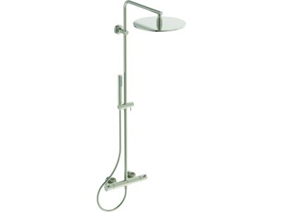 Coloana de dus Ideal Standard Ceratherm T125 cu baterie termostatata si palarie Round 300mm, argintiu