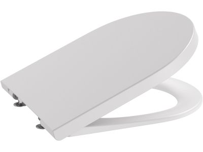 Capac wc Roca Inspira Round cu inchidere lenta si QuickRelease, perla