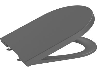 Capac wc Roca Inspira Round cu inchidere lenta si QuickRelease, onyx