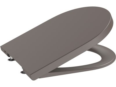 Capac wc Roca Inspira Round cu inchidere lenta si QuickRelease, cafea