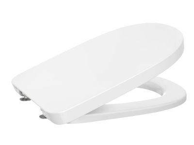 Capac wc Roca Tura cu inchidere lenta si Quick Release, alb