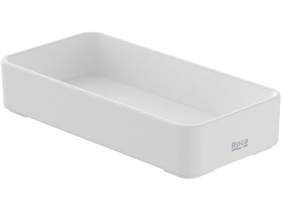 Recipient accesorii baie Roca Ona 15cm, alb