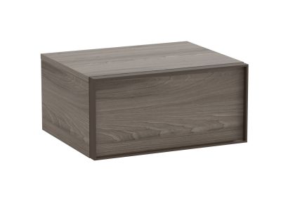 Dulap auxiliar suspendat Roca Inspira cu un sertar, 60cm, maro magnolia