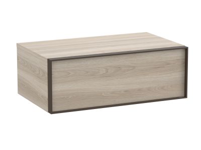 Dulap auxiliar suspendat Roca Inspira cu un sertar, 80cm, pin alb