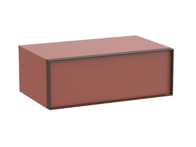 Dulap auxiliar suspendat Roca Inspira cu un sertar, 80cm, rosu terracota