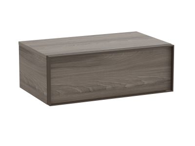 Dulap auxiliar suspendat Roca Inspira cu un sertar, 80cm, maro magnolia