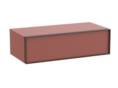 Dulap auxiliar suspendat Roca Inspira cu un sertar, 100cm, rosu terracota