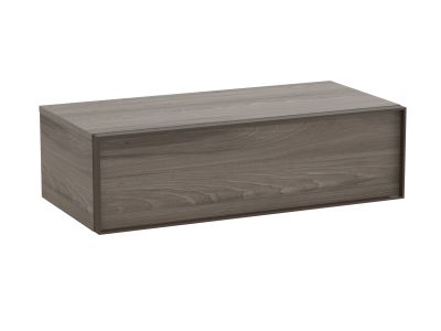 Dulap auxiliar suspendat Roca Inspira cu un sertar, 100cm, maro magnolia