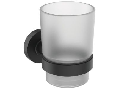 Pahar cu suport Ideal Standard, colectia IOM negru mat