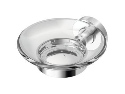Savoniera sticla cu suport Ideal Standard IOM, crom