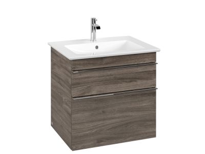 Dulap baza suspendat Villeroy & Boch Venticello 603x590x502 mm cu doua sertare, stejar Stone