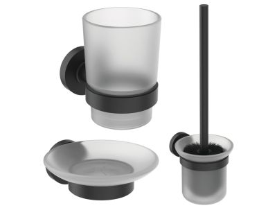 Set accesorii de baie Ideal Standard IOM II negru mat