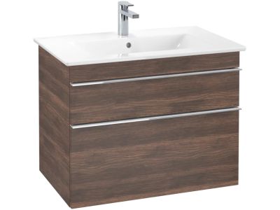 Dulap baza suspendat Villeroy & Boch Venticello 753x590x502 mm cu doua sertare, stejar Arizona