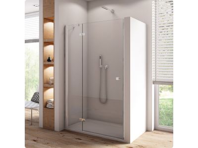 Usa de dus batanta cu segment fix Ronal (SanSwiss) Annea AN13 90cm stanga, sticla securizata 6mm