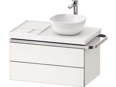 Dulap baza suspendat Duravit Aurena 784 x 492mm pentru blat ceramic, cu doua sertare, orientaredreapta, inclus portprosop, alb mat