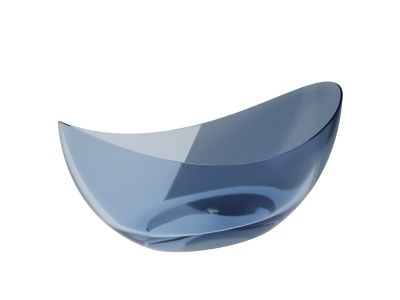 Cada freestanding Besco Axya 180x80cm, ResiCast, transparenta, sifon click-clack crom, Blue Wave