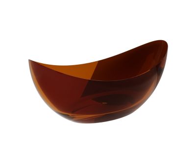 Cada freestanding Besco Axya 180x80cm, ResiCast, transparenta, sifon click-clack crom, Earth Rust