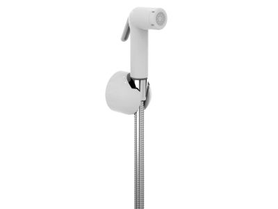 Set dus igiena intima Ideal Standard IdealSpray cu agatatoare, furtun 125cm si para de dus cu control, white