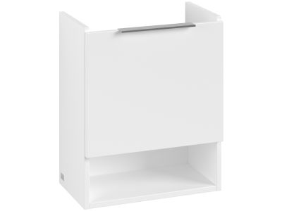 Dulap baza Villeroy & Boch Architectura cu o usa si raft, 430x520mm, orientare dreapta, alb mat