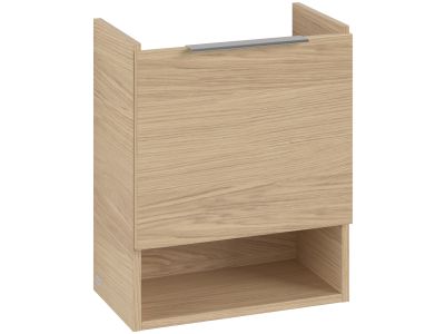 Dulap baza Villeroy & Boch Architectura cu o usa si raft, 430x520mm, orientare dreapta, stejar nordic