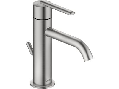 Baterie lavoar Duravit Balcoon S, ventil pop-up, FreshStart, MinusFlow, inox periat