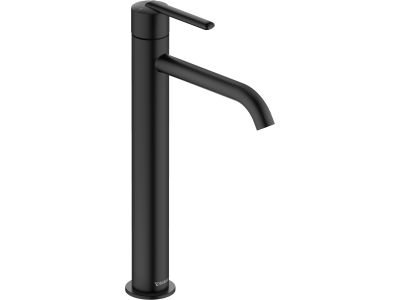 Baterie lavoar Duravit Balcoon XL, fara ventil, pentru lavoare tip bol, FreshStart, MinusFlow, negru mat