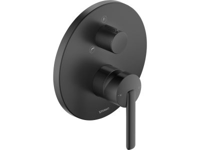 Baterie cada - dus Duravit Balcoon cu montaj incastrat, necesita corp ingropat, negru mat